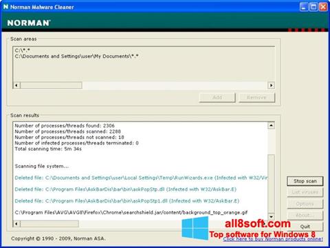 Captura de pantalla Norman Malware Cleaner para Windows 8