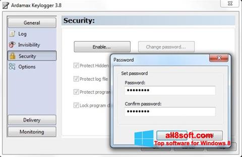 Captura de pantalla Ardamax Keylogger para Windows 8