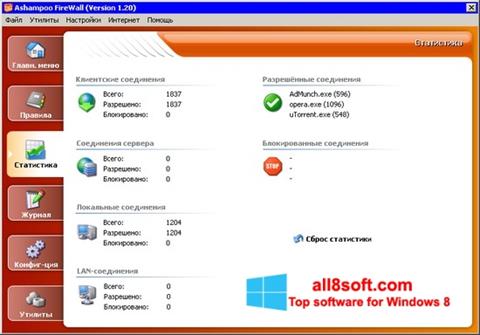 Captura de pantalla Ashampoo Firewall para Windows 8