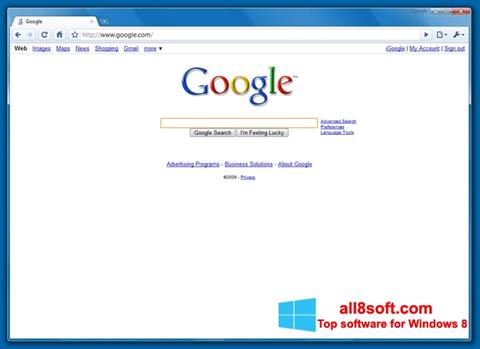 Captura de pantalla Google Chrome Beta para Windows 8