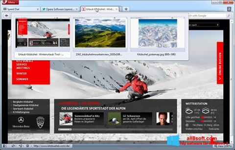 Captura de pantalla Opera para Windows 8