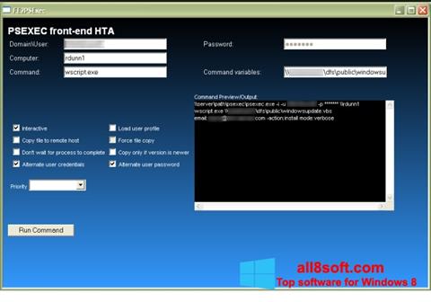 Captura de pantalla PsExec para Windows 8