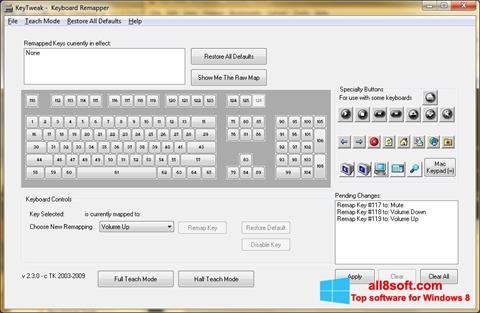 Captura de pantalla KeyTweak para Windows 8