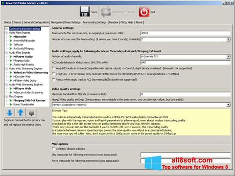 Captura de pantalla PS3 Media Server para Windows 8