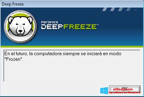 Captura de pantalla Deep Freeze para Windows 8