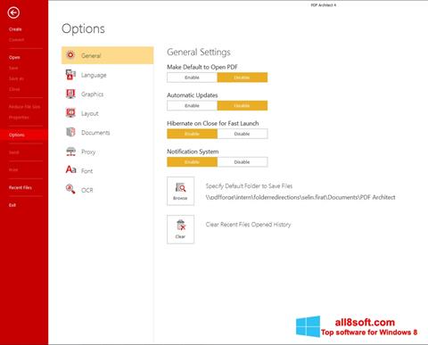 Captura de pantalla PDF Architect para Windows 8