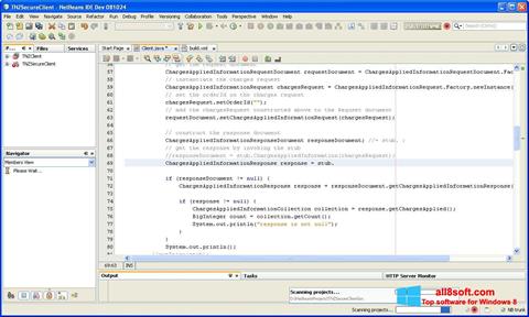 Captura de pantalla NetBeans para Windows 8