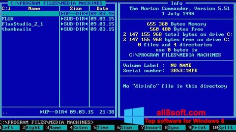 Captura de pantalla Norton Commander para Windows 8