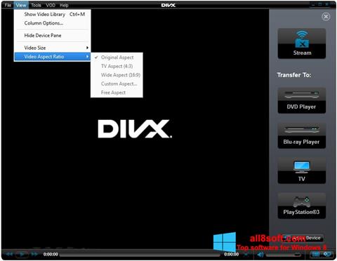 Captura de pantalla DivX Player para Windows 8