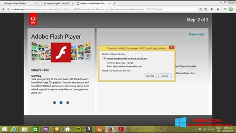 Captura de pantalla Adobe Flash Player para Windows 8