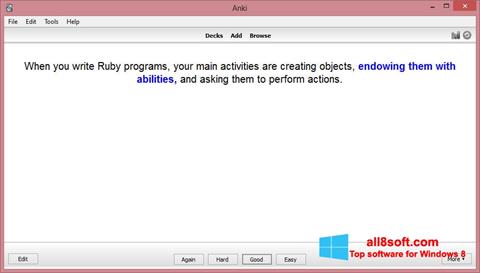Captura de pantalla Anki para Windows 8