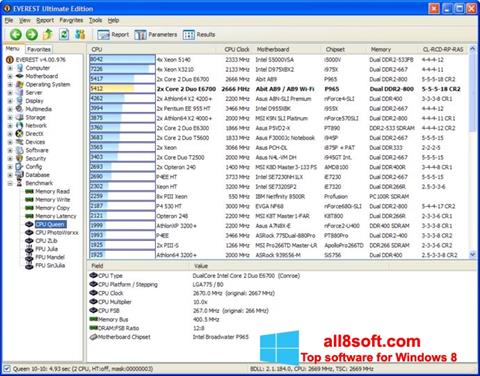 Captura de pantalla EVEREST Ultimate Edition para Windows 8
