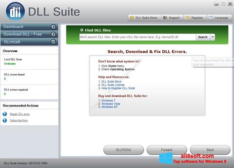 Captura de pantalla DLL Suite para Windows 8
