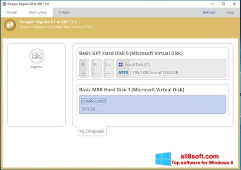 Captura de pantalla Paragon Migrate OS to SSD para Windows 8