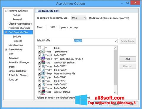 Captura de pantalla Ace Utilities para Windows 8
