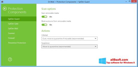 Captura de pantalla Dr.Web Security Space para Windows 8
