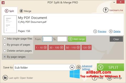 Captura de pantalla PDF Split and Merge para Windows 8