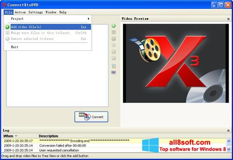 Captura de pantalla ConvertXToDVD para Windows 8