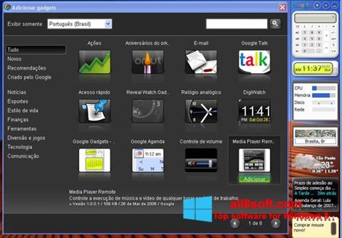 Captura de pantalla Google Desktop para Windows 8