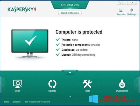 Captura de pantalla Kaspersky para Windows 8