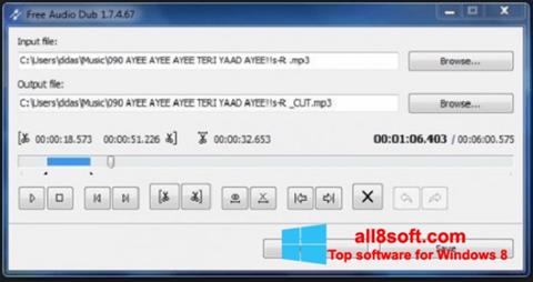 Captura de pantalla Free Audio Dub para Windows 8
