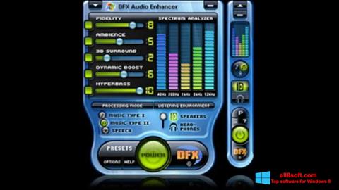 Captura de pantalla DFX Audio Enhancer para Windows 8