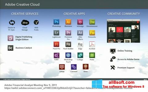 Captura de pantalla Adobe Creative Cloud para Windows 8