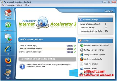 Captura de pantalla Ashampoo Internet Accelerator para Windows 8
