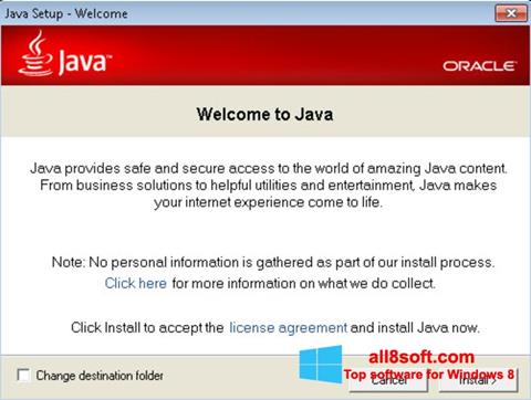 Captura de pantalla Java Runtime Environment para Windows 8