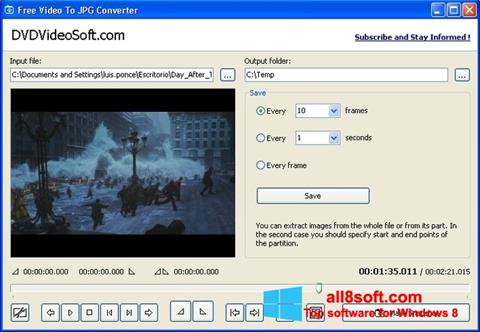 Captura de pantalla Free Video to JPG Converter para Windows 8