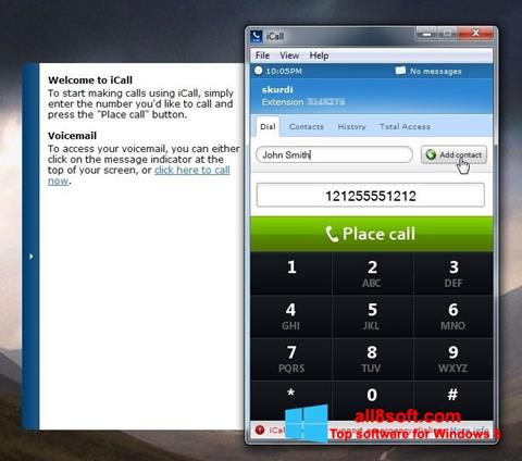 Captura de pantalla iCall para Windows 8