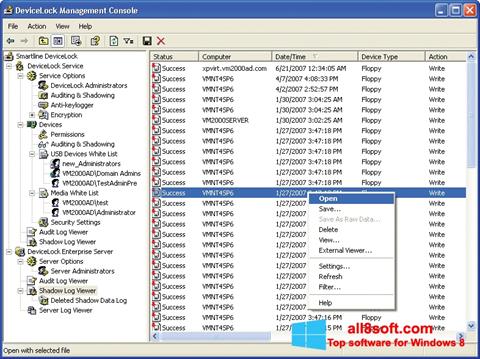 Captura de pantalla DeviceLock para Windows 8