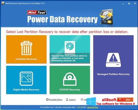 Captura de pantalla Power Data Recovery para Windows 8