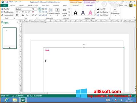Captura de pantalla Microsoft Publisher para Windows 8