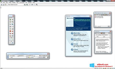 Captura de pantalla Macromedia Dreamweaver para Windows 8