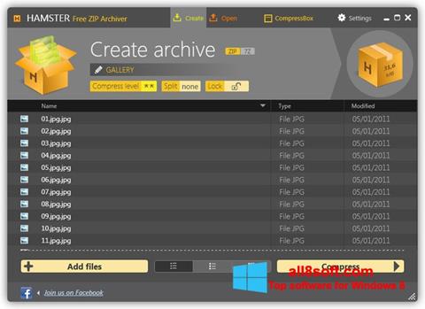 Captura de pantalla Hamster Free ZIP Archiver para Windows 8