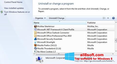 Captura de pantalla Microsoft .NET Framework para Windows 8