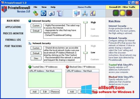 Captura de pantalla Privatefirewall para Windows 8