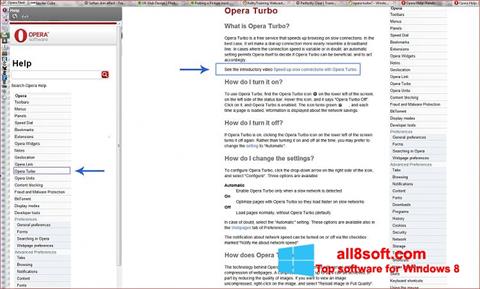 Captura de pantalla Opera Turbo para Windows 8