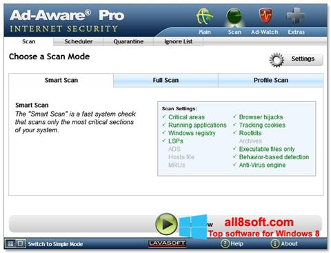 Captura de pantalla Ad-Aware para Windows 8