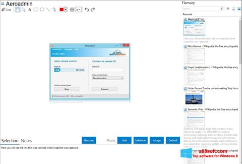 Captura de pantalla AeroAdmin para Windows 8