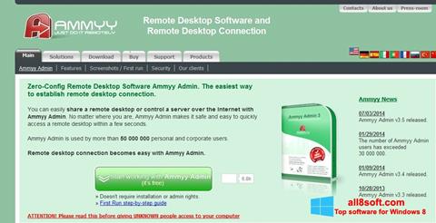 Captura de pantalla Ammyy Admin para Windows 8