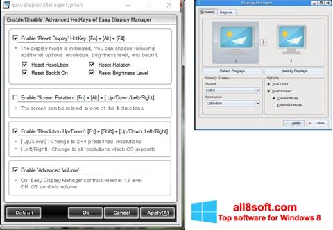 Captura de pantalla Easy Display Manager para Windows 8